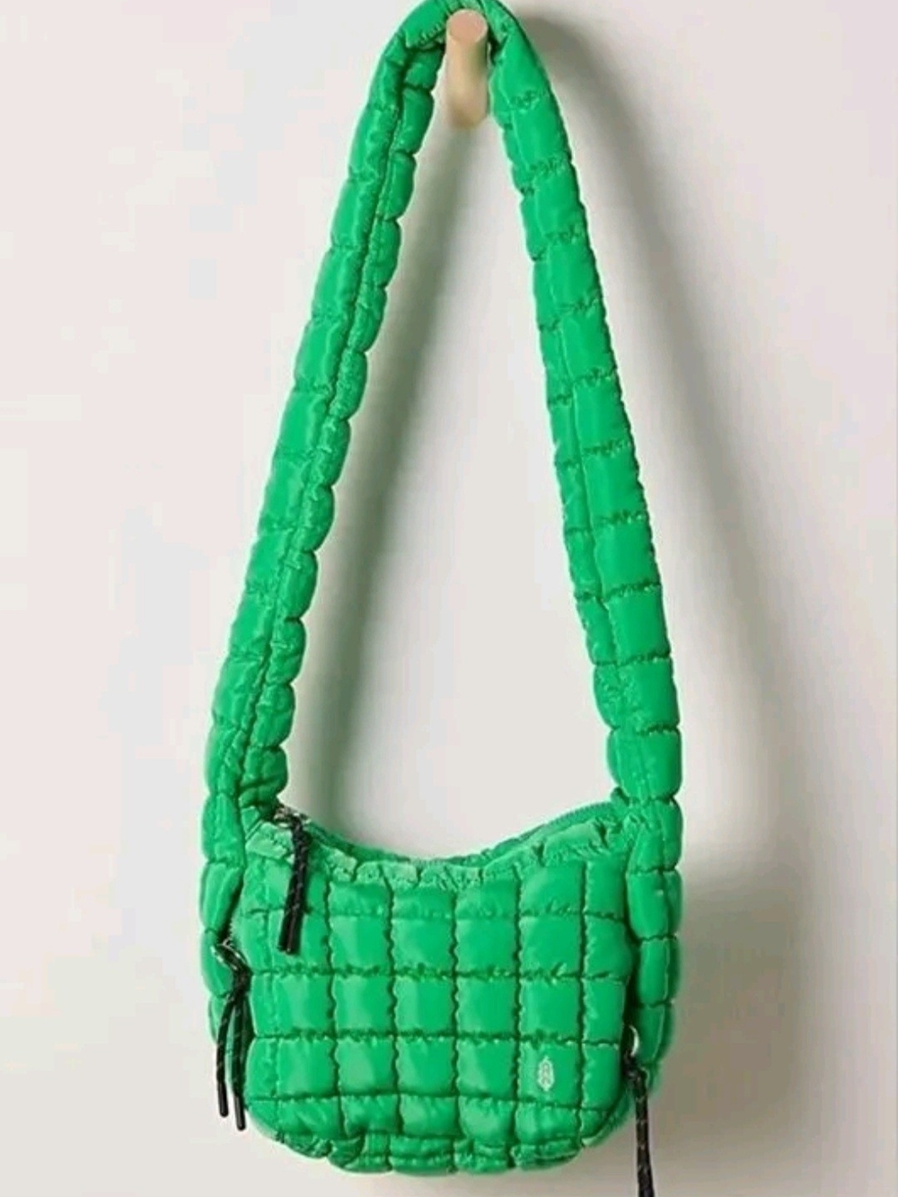 Free People Quilted Shoulder Bag in Green - Picture 2 of 3